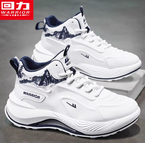 回力高帮男鞋2025冬季加绒运动休闲鞋防滑减震厚底增高保暖鞋子男